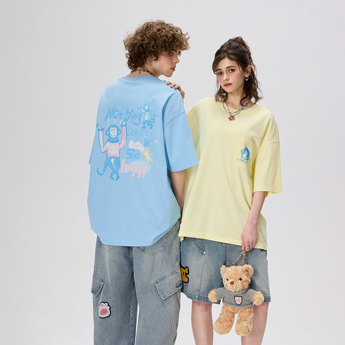 LAMLICKA吗喽猴子印花短袖t恤