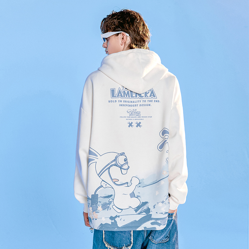 LAMLICKA卡通涂鸦印花连帽卫衣