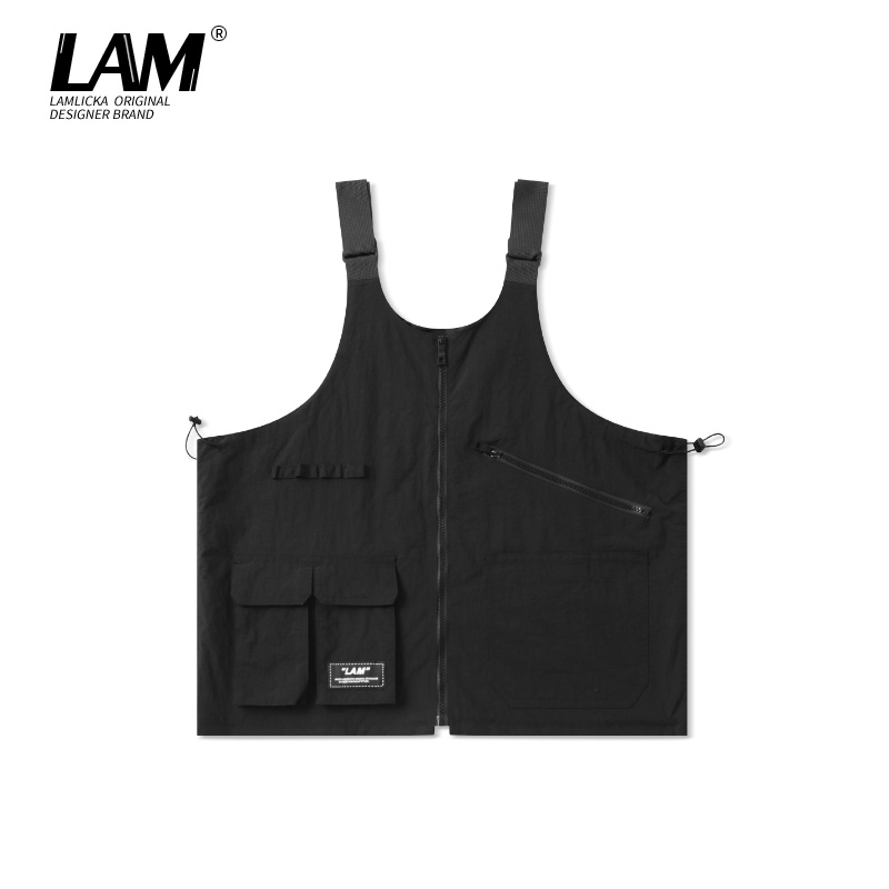 LAMLICKA潮牌可拆卸挎包背心两用