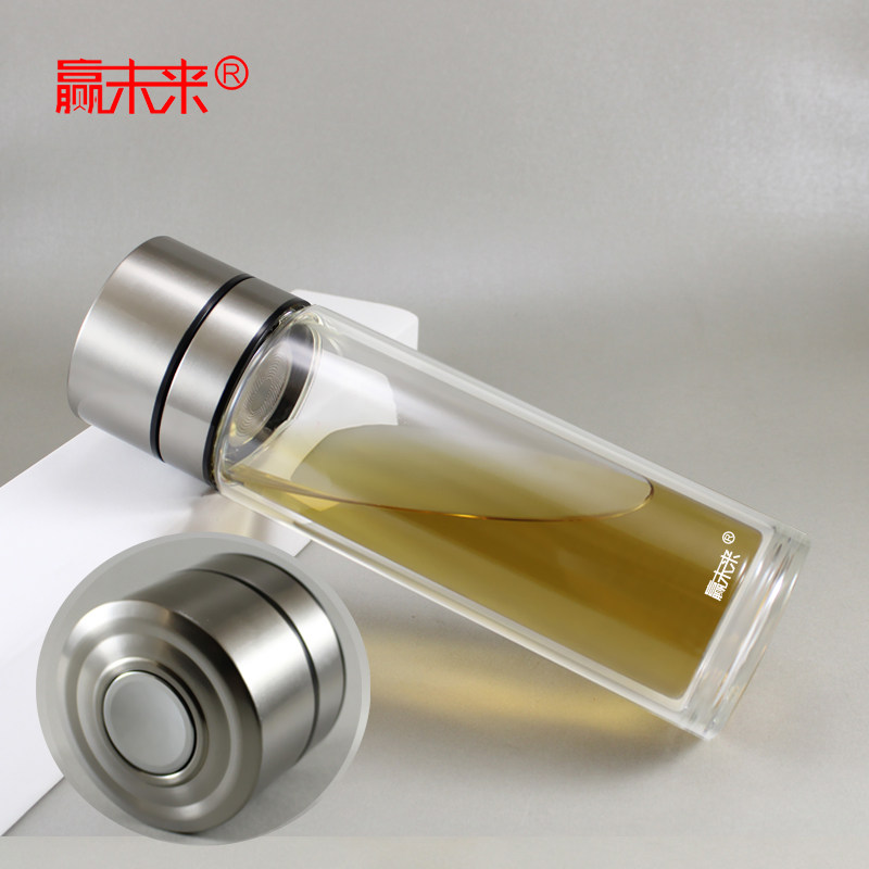 一键按压弹开盖茶杯车载便携网红
