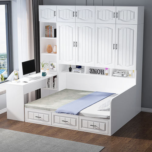 榻榻米床衣柜床储物床柜一体