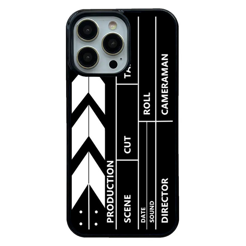 简约个性电影导演打板卡适用于iPhone15promax手机壳小众创意苹果14/13/12/11防摔保护套7plus/XSMAX来图定制