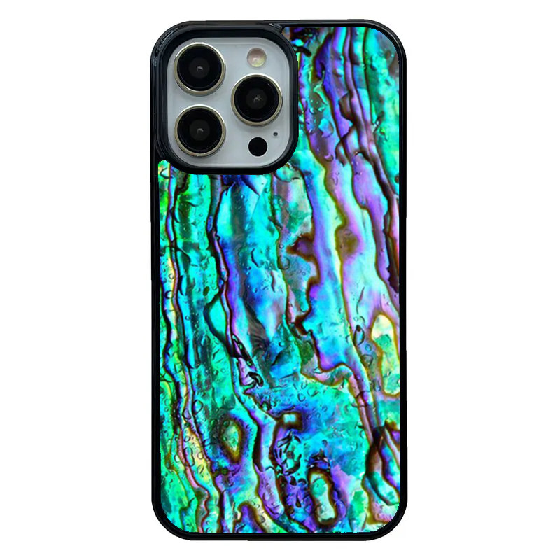 欧美小众鲍鱼贝壳花纹适用于iphone15promax手机壳全包防摔苹果14/13/12/11高级感保护壳艺术个性来图定