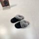女秋冬季 加绒保暖羊绒包头拖鞋 外穿懒人鞋 毛毛拖鞋 黑色毛绒穆勒鞋