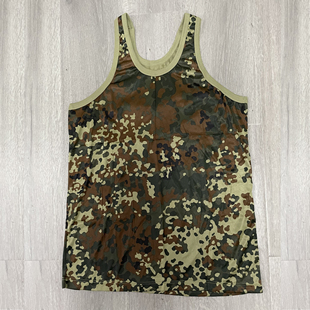 迷彩背心无袖汗t恤男夏圆领宽松 运动风老式舒适透气涤纶迷彩速干