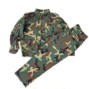 87式米采带屁兜春秋工地作训耐磨耐脏夏季铜扣拉链工作服套装