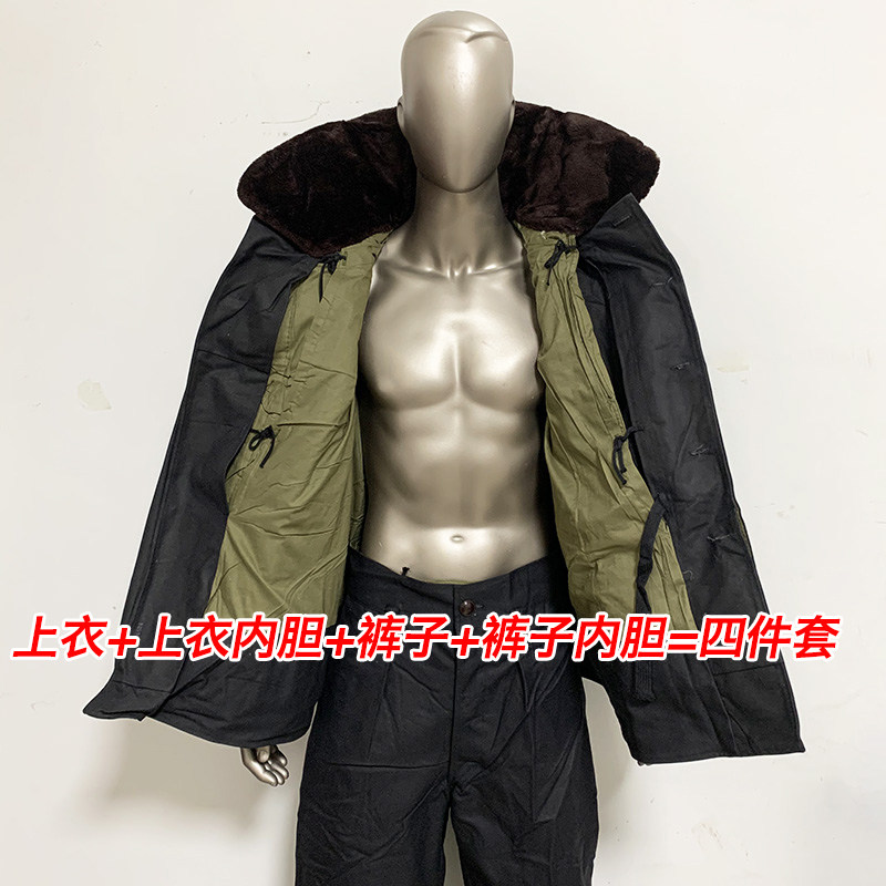 棉工作服套装冬季加厚保暖内里可拆棉衣裤套装