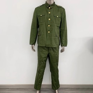 老款冬服男款冬季涤卡上衣裤子中山装套装耐磨工作服