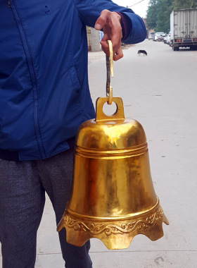 厂家 纯铜风铃铃铛 铜铃警钟纯黄铜 铜钟家居铜钟挂饰工艺品