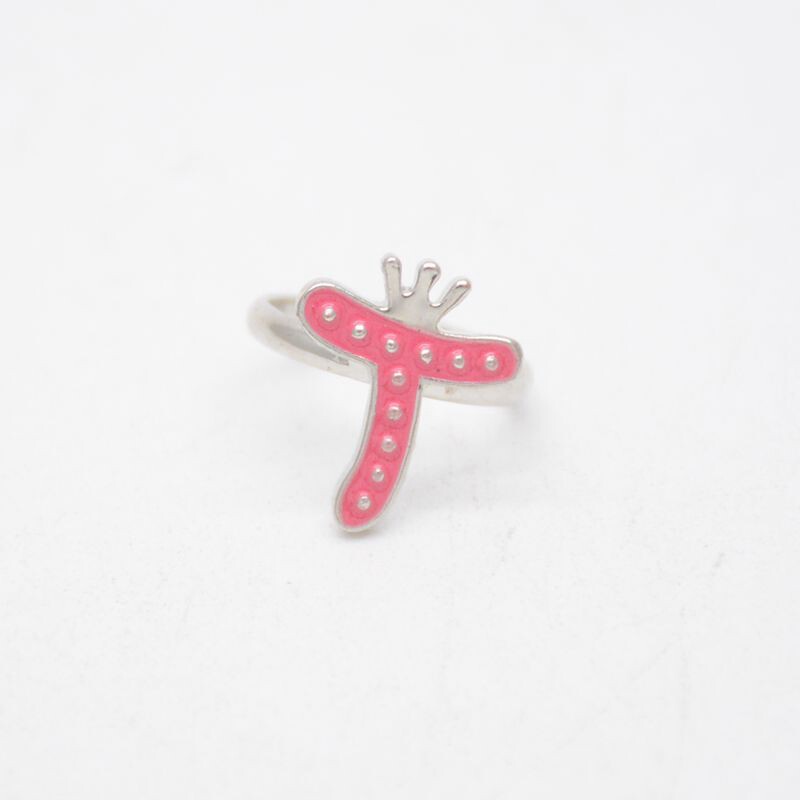 Initial Charm Enamel Ring: Your Chic Pinky/Knuckle Statement - Product image 5