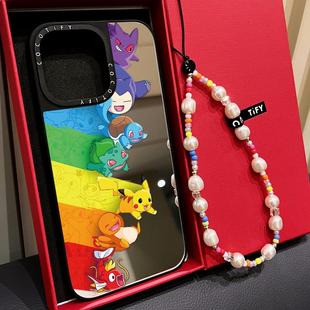 CASE彩虹宝可梦宠物小精灵适用iphone16promax手机壳15pro苹果14保护套13镜面MagSafe磁吸12卡通11可爱plus