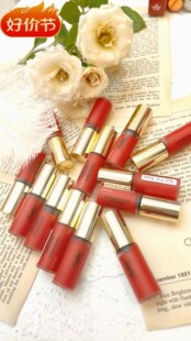 亏本换钱杨树林哑光唇釉1红色印记明媚爆汁血橙 上嘴炒鸡美