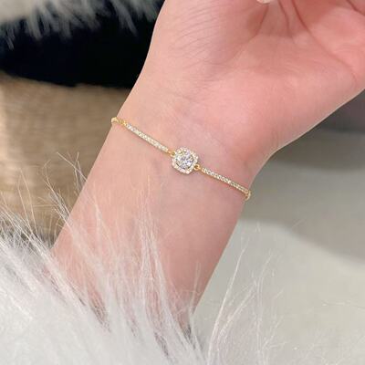 简约精致气质方形链条手链轻奢高级感百搭通勤小红书热销同款手链