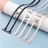 内衣肩带可外露无痕挂脖文胸细肩带替换防滑交叉美背吊带带子配件