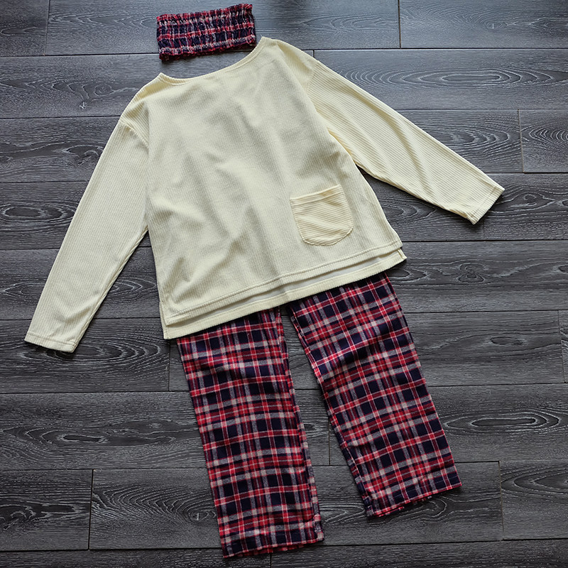 出日本牌拆标 65棉混宽条灯芯绒衣&全棉磨毛长裤春秋情侣睡衣套装,女士内衣/男士内衣/家居服,睡衣/家居服套装,淘宝优惠券,粉丝福利购,淘宝优惠卷