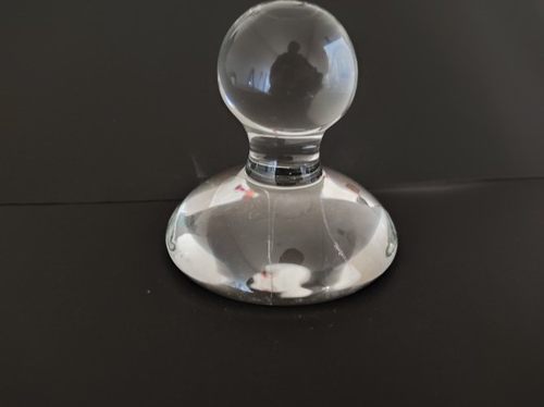 水晶磨砂抛光平底透明平底手动颜料研磨器矿石颜料研磨棒75mm直径