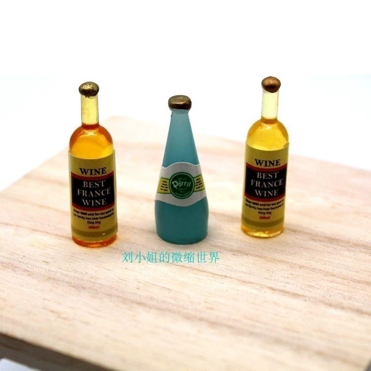 娃娃屋配件美工场景拍摄道具酒庄摆设微缩食玩迷你仿真洋酒巴黎水
