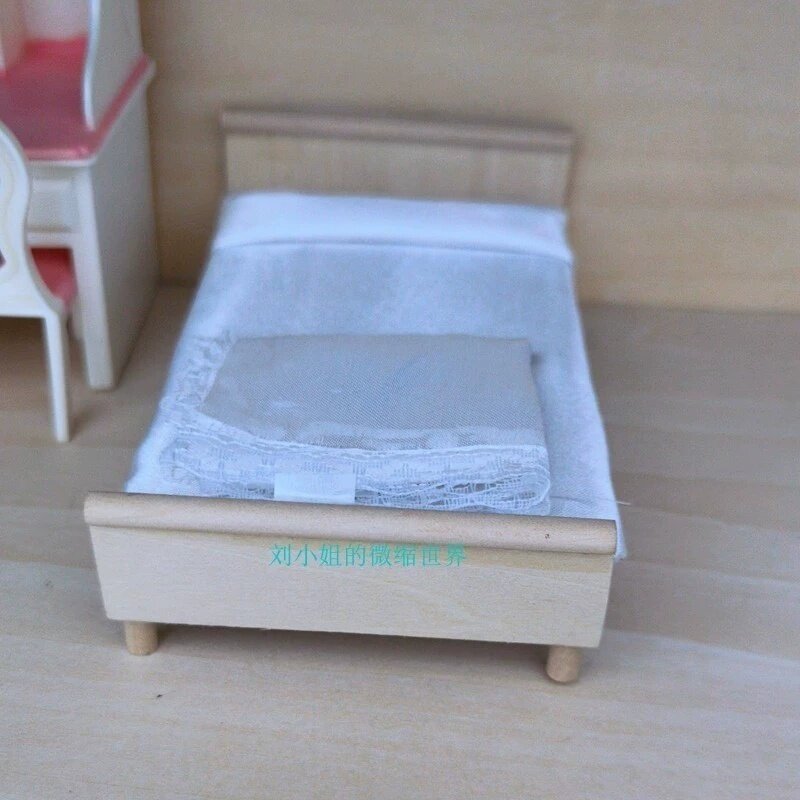 DOLLHOUSE微缩食玩 ob11娃屋家具配件小孩过家家玩具迷你小床模型