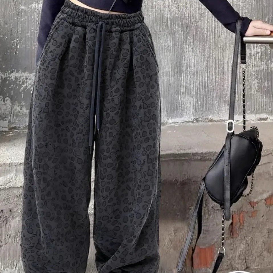 保暖百搭男女童羊羔绒加绒加厚裤子冬装儿童2025新款中大童运动