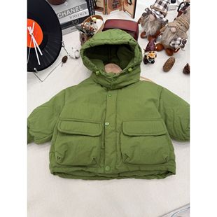 男童加绒加厚棉服2026冬季新款童装儿童韩版时尚洋气百搭外套