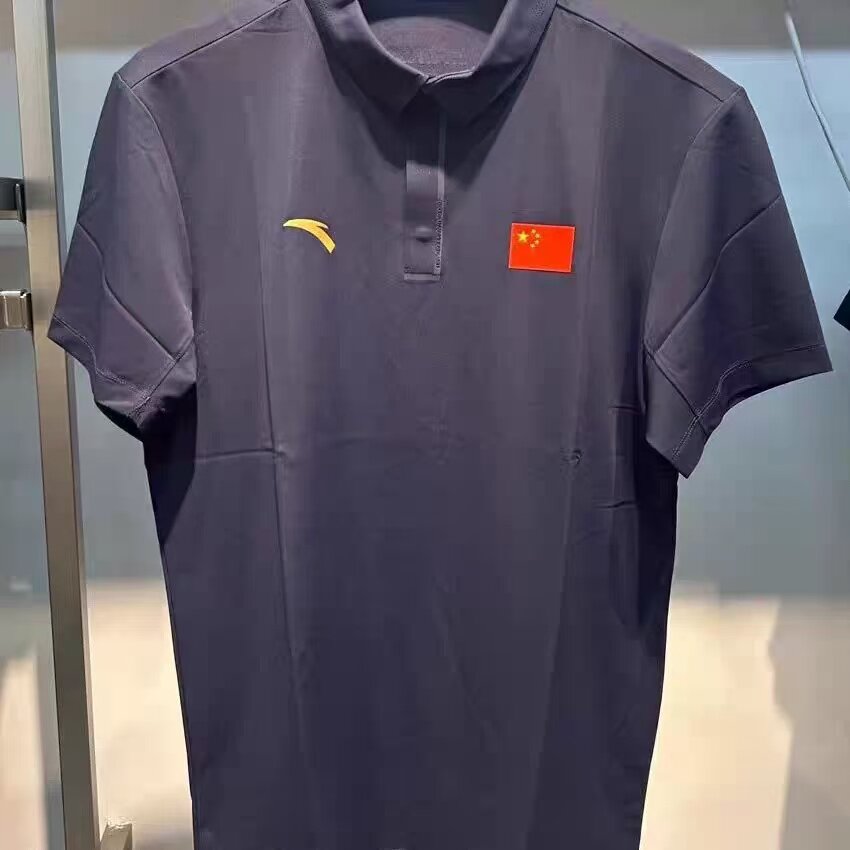 安踏短袖赞助国家队POLO衫男子夏季冰肤CHNA翻领运动T恤452520103