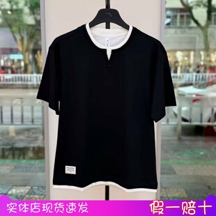 安踏正品男综训T恤衫2025夏新款时尚圆领针织短袖152637104