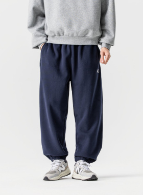 GAYR 秋季上新刺绣宽松束脚运动裤潮牌纯色百搭休闲重磅复古卫裤