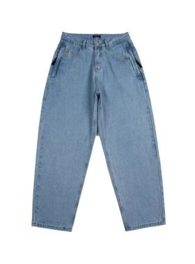 WHSDDY3 2024秋季复古水洗做旧宽松百搭牛仔裤美式潮牌直筒阔腿裤