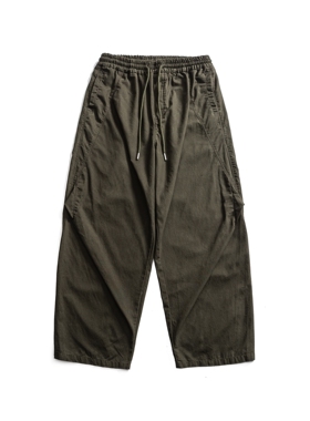 PLANETMUSIC 春夏季时尚休闲全棉水洗阔腿裤工装百搭宽松伞兵裤