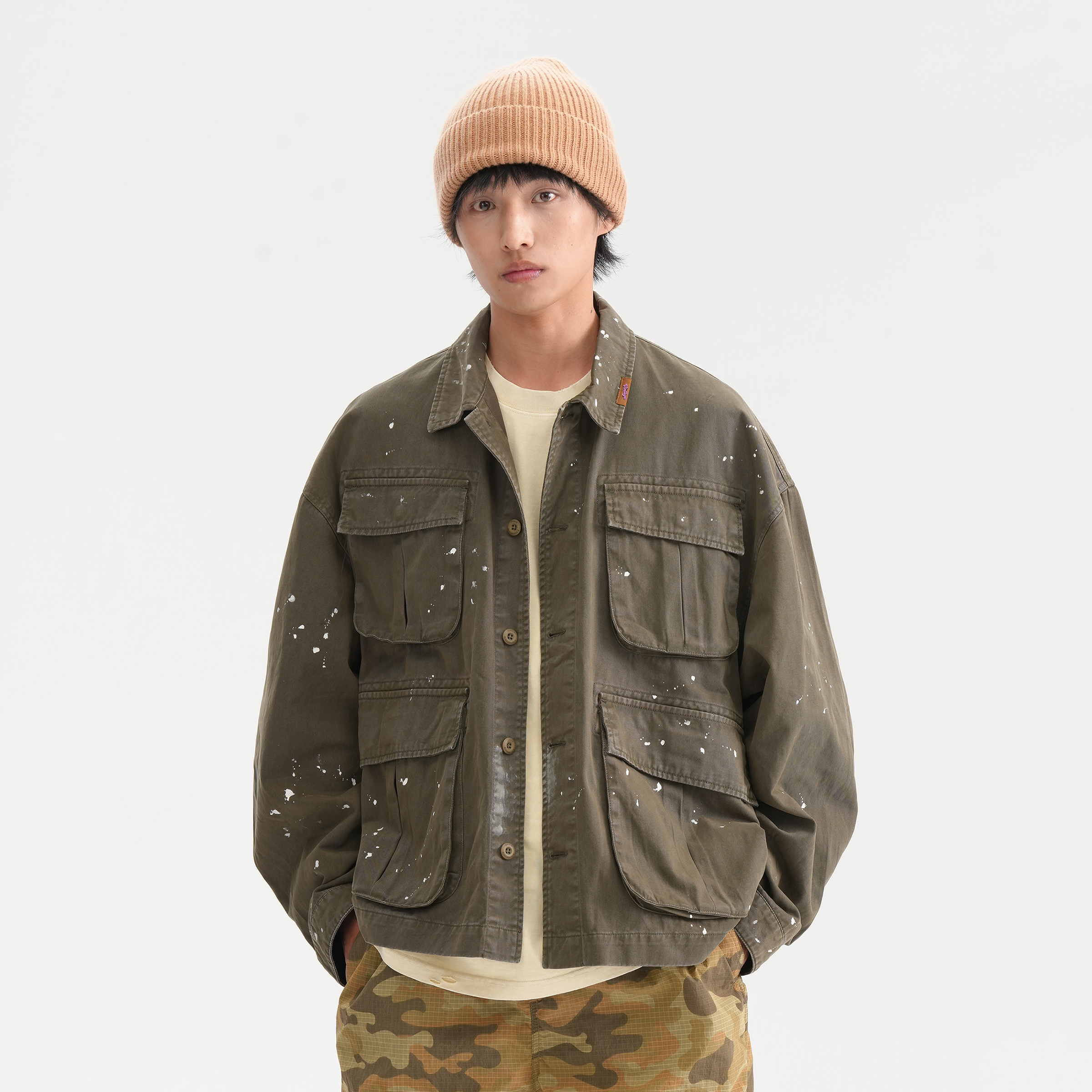 BLACK ARMADA 2025春秋碳磨泼漆工装夹克国潮设计户外机能风外套