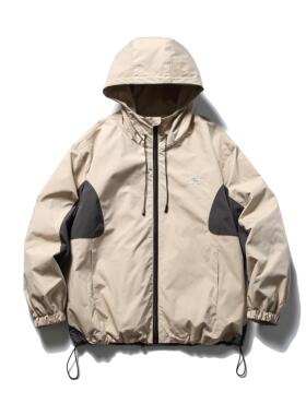 AIMATARGET 2024春装新款日系潮流青少年拼色连帽防泼水冲锋夹克