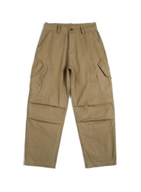 WHSDDY3 美式潮牌户外机能多口袋双褶工装裤水洗复古宽松直筒长裤