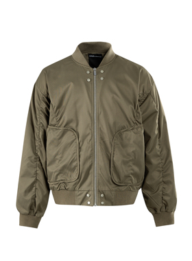 NOTBRANDLAB 秋装铆钉装饰抽皱棒球服美式复古百搭街头宽松外套