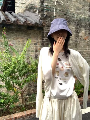 METWO夏季kitty系列T恤韩系简约纯色圆领短袖女8812