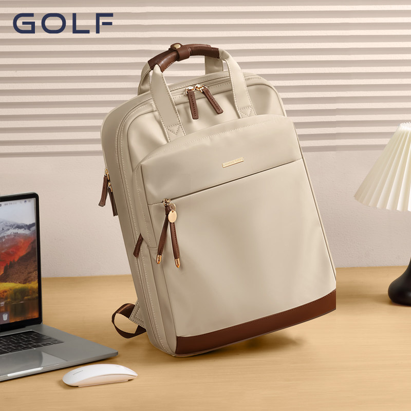 女休闲双肩包GOLF帆布书包