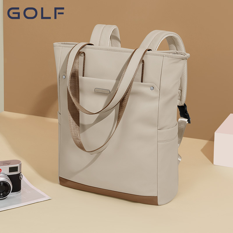 GOLF双肩包女2025新款时尚单肩两用大容量电脑背包大学生轻便通勤