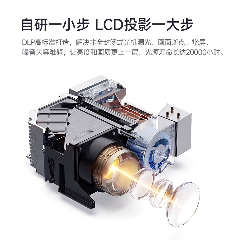 定制大眼橙C1投影仪家用1080P高清小型便携智能投影仪 卧室房间影院