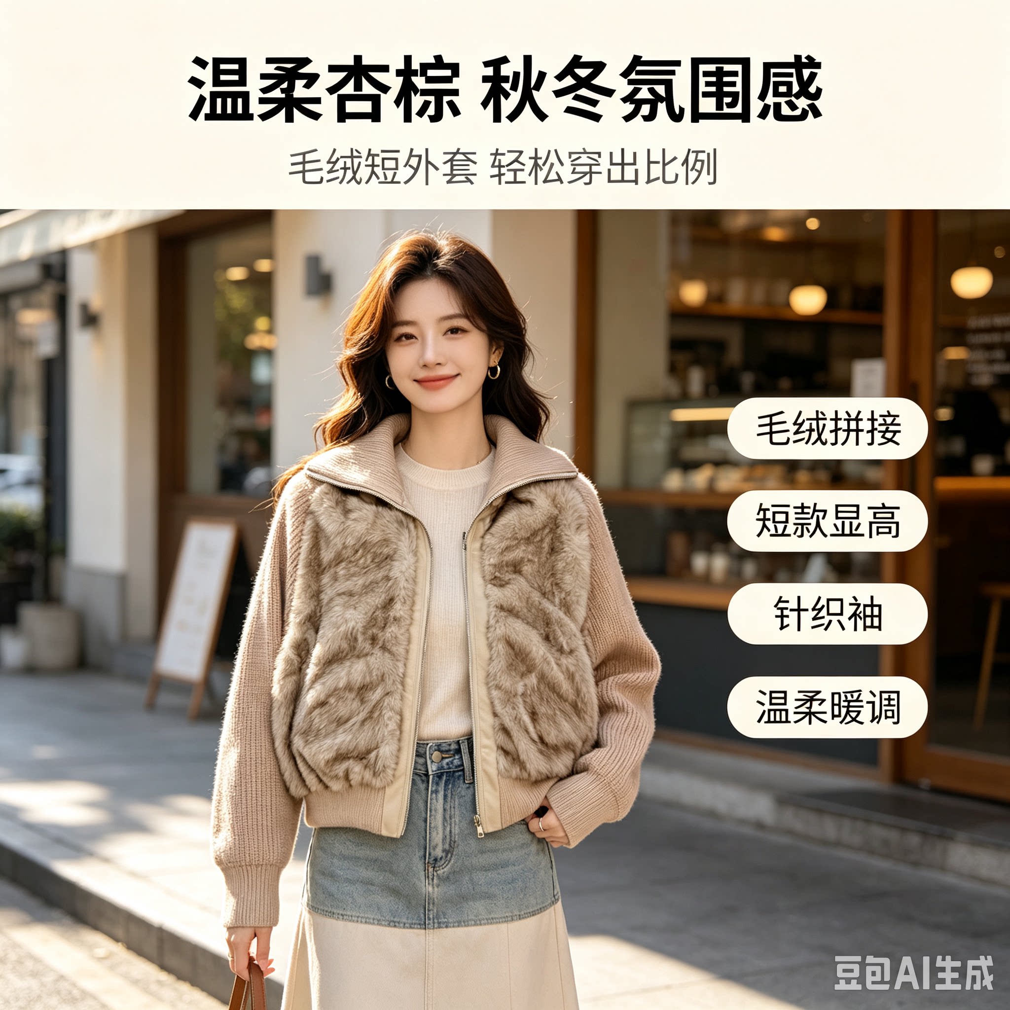 2026新款皮草外套女短款立领时尚羽绒内胆
