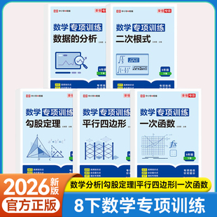2026新版荣恒八年级下册数学专项训练人教版初二年级专题训练基础真题练习同步练习勾股定理二次根式函数初中必刷题全套试卷练习题