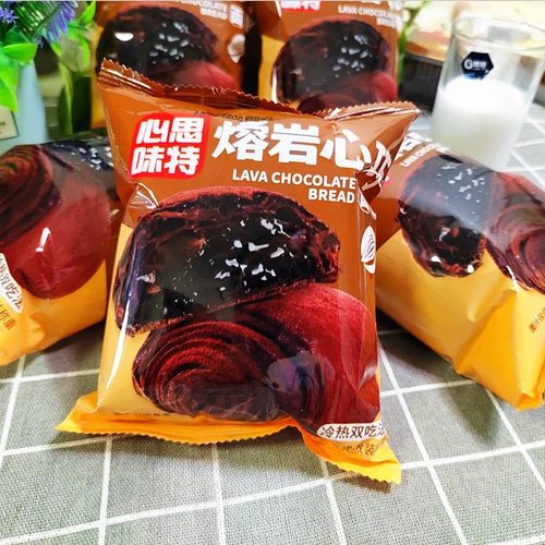 心思味特熔岩巧克力面包早餐零食