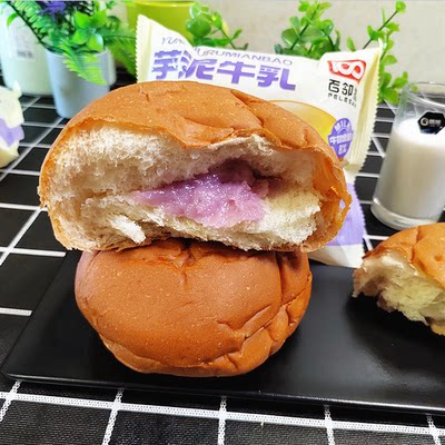 百邻香芋泥牛乳面包早餐零食