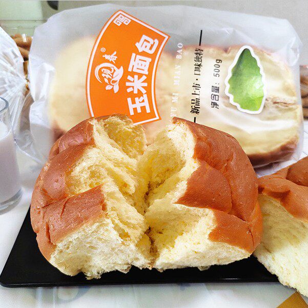 现春玉米面包500g 拉丝老式酵母大面包早餐零食玉米味手撕软蛋糕