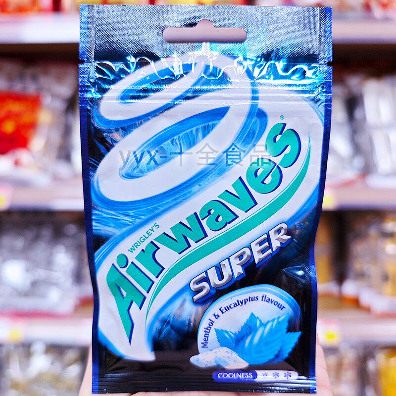 爽浪Airwaves Super超凉口香糖超凉薄荷味25g 香口珠零食糖果x