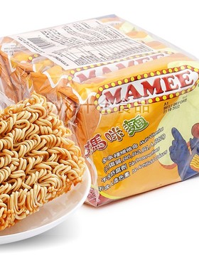 马来西亚MAMEE妈咪面点心面干脆面香脆方便休闲零食60g*5连包X