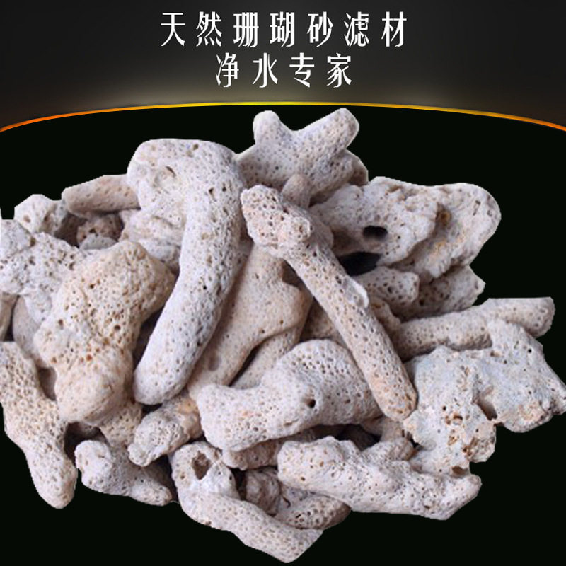 鱼缸过滤材料珊瑚石珊瑚砂玻璃陶瓷环火山石珊瑚骨水族箱净水滤材