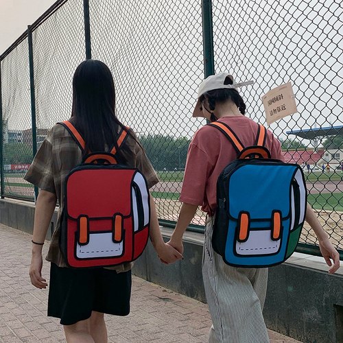 少年派林妙妙同款书包二次元漫画双肩背包2D学生创意3D立体赵今麦