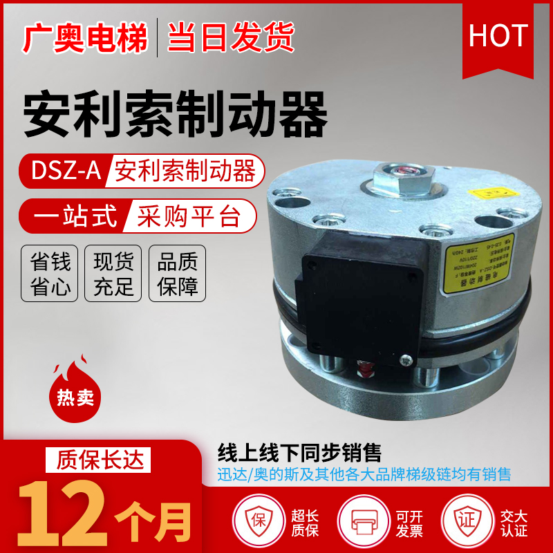 制动器DSZ-A刹车安利索三洋莱茵蒂奥电梯配件永磁同步曳引机抱闸