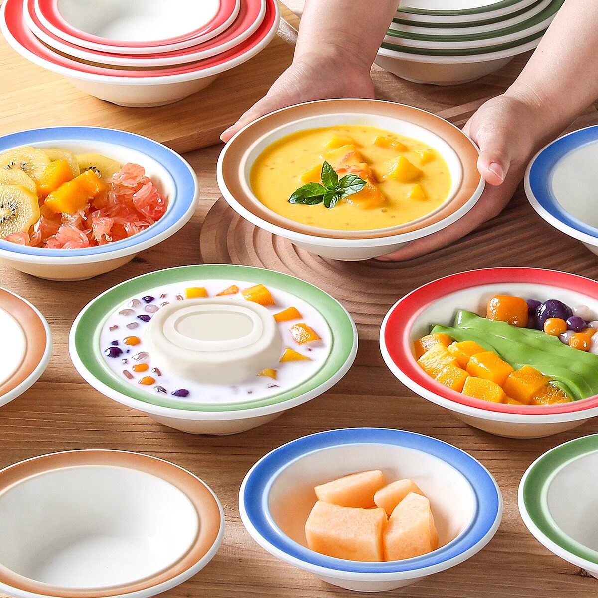 祥源美密胺餐具小碗商用刨冰冰粉绵绵碗糖水烧仙草甜品水果沙拉碗