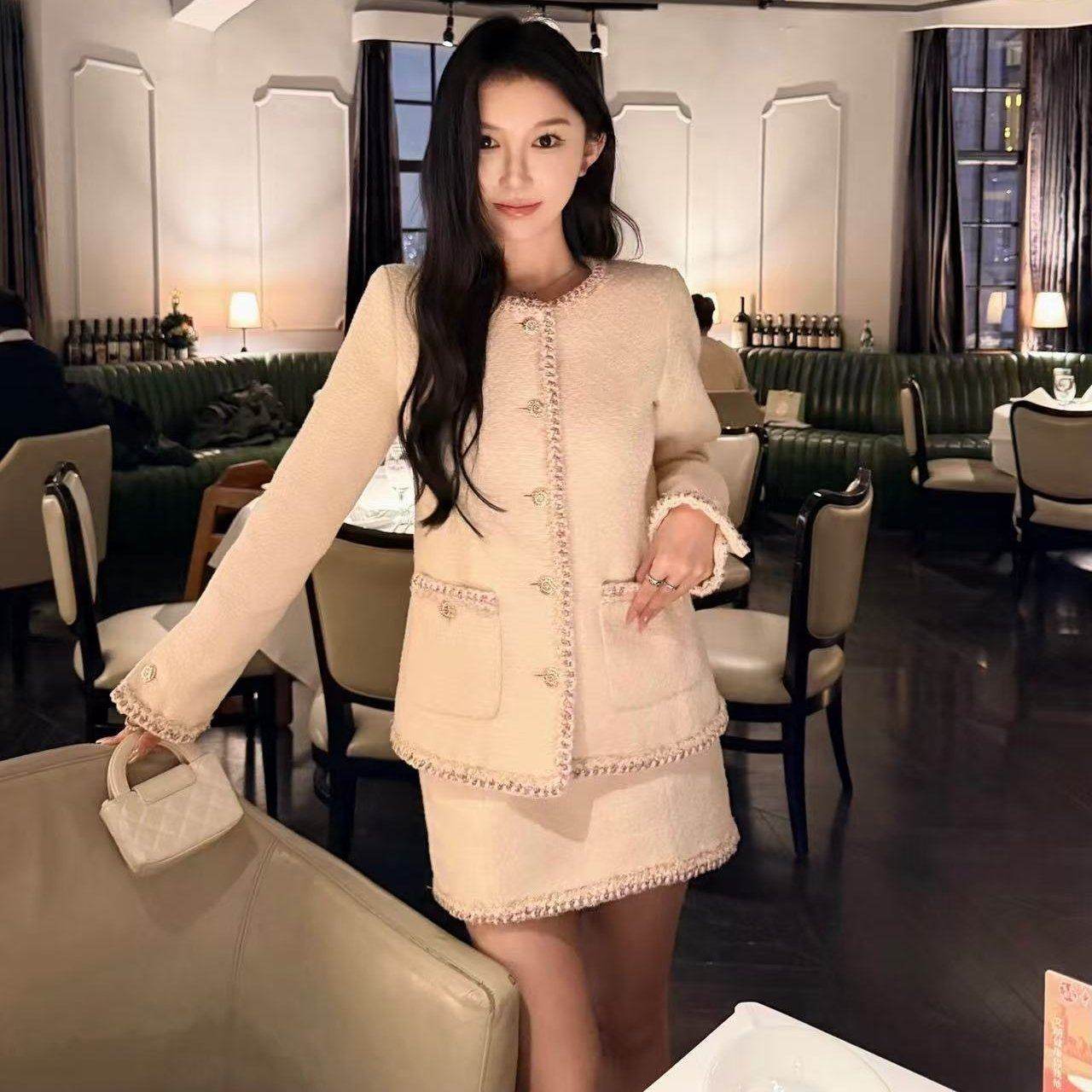 好漂亮重工小香风外套女2025年冬季新款短上衣名媛气质时尚热销