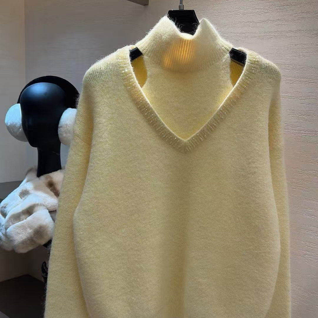 好漂亮好漂亮水貂绒针织毛毛开衫外套女2025年冬季新款毛衣宽松潮